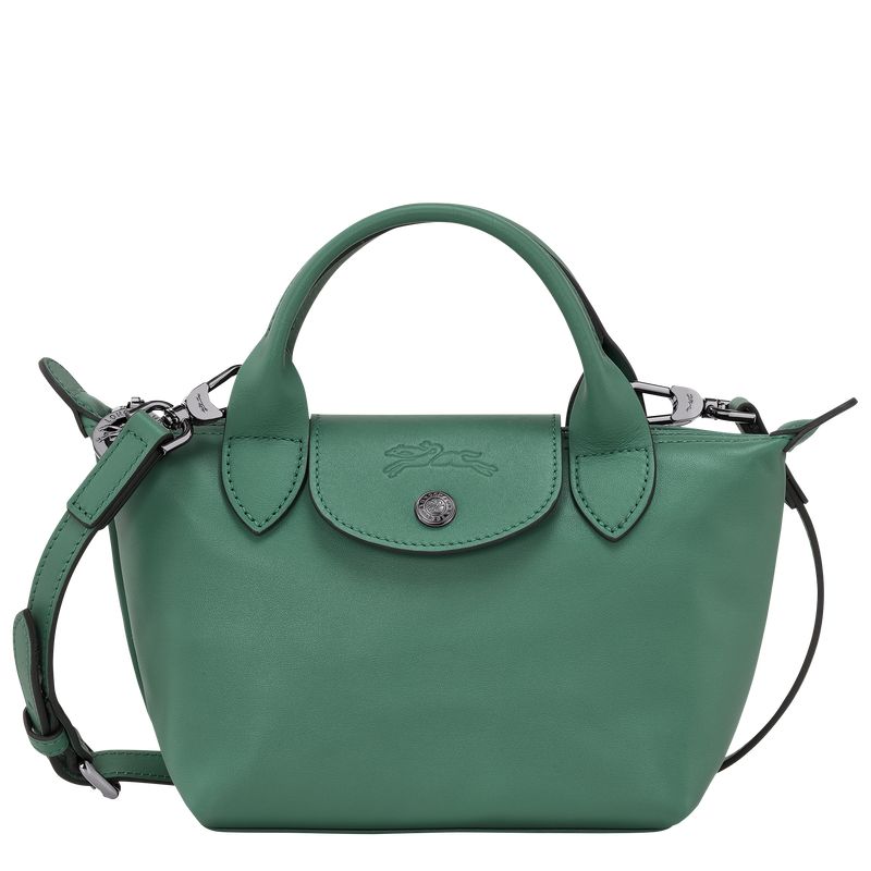 Longchamp Le Pliage Xtra XS Handbag Leather Mini Vesker Dame Sage | NOEB9306