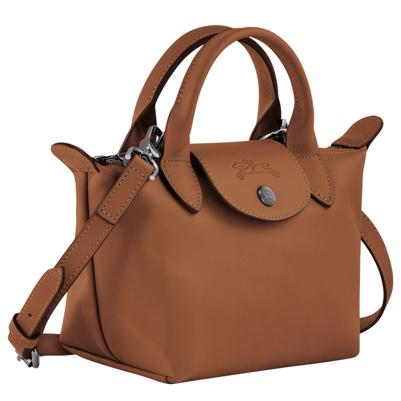 Longchamp Le Pliage Xtra XS Handbag Leather Mini Vesker Dame Cognac | NOTC9304