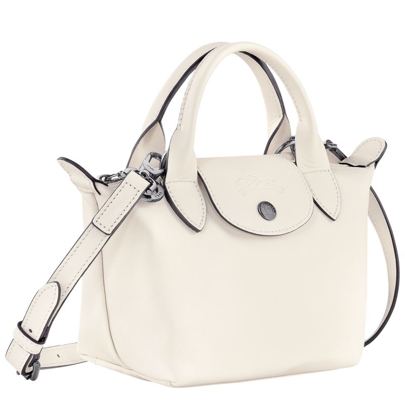 Longchamp Le Pliage Xtra XS Handbag Leather Mini Vesker Dame Ecru | NOIL9301