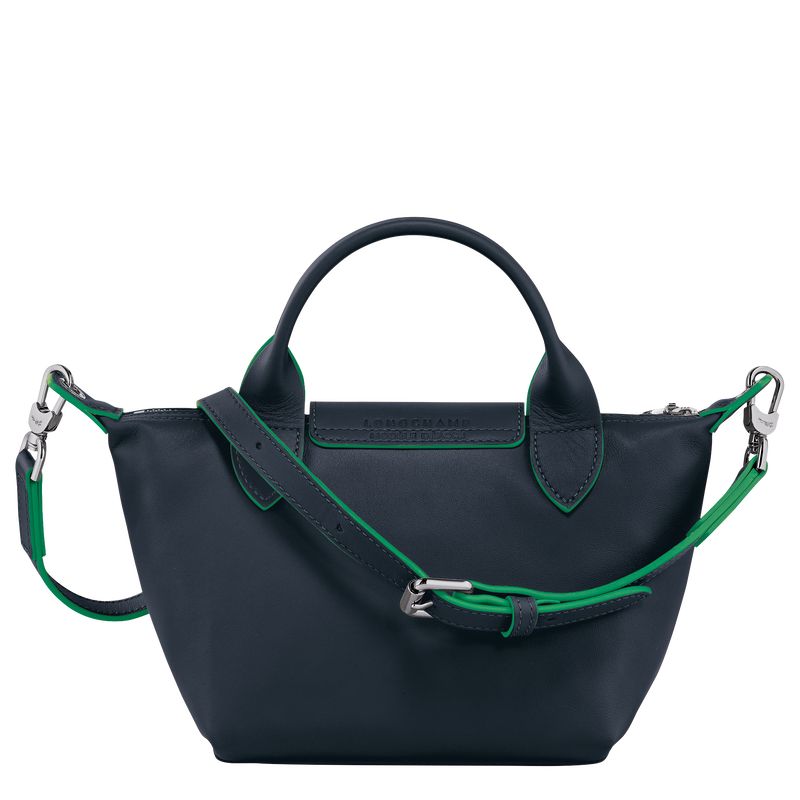 Longchamp Le Pliage Xtra XS Handbag Leather Mini Vesker Dame Marineblå | NONW9388