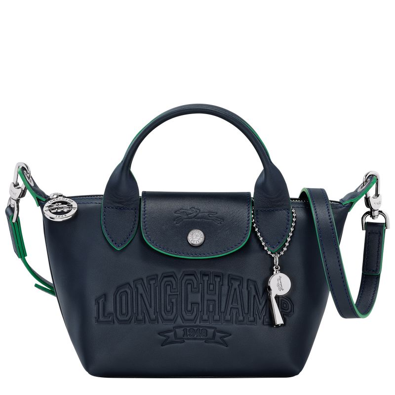 Longchamp Le Pliage Xtra XS Handbag Leather Mini Vesker Dame Marineblå | NONW9388