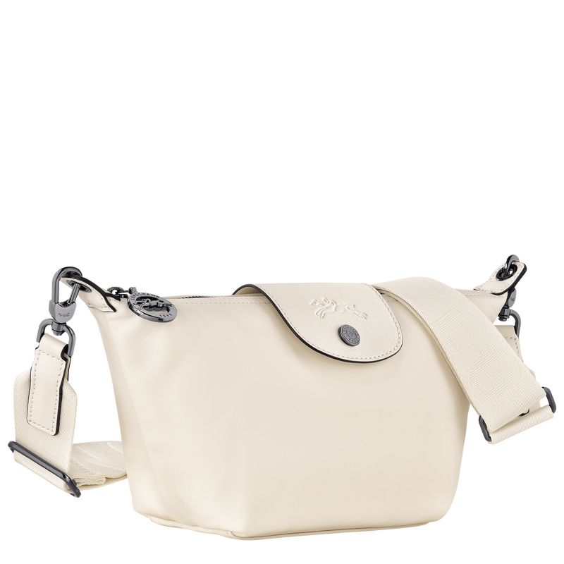 Longchamp Le Pliage Xtra XS Leather Crossbody Veske Herre Ecru | NOIL7600