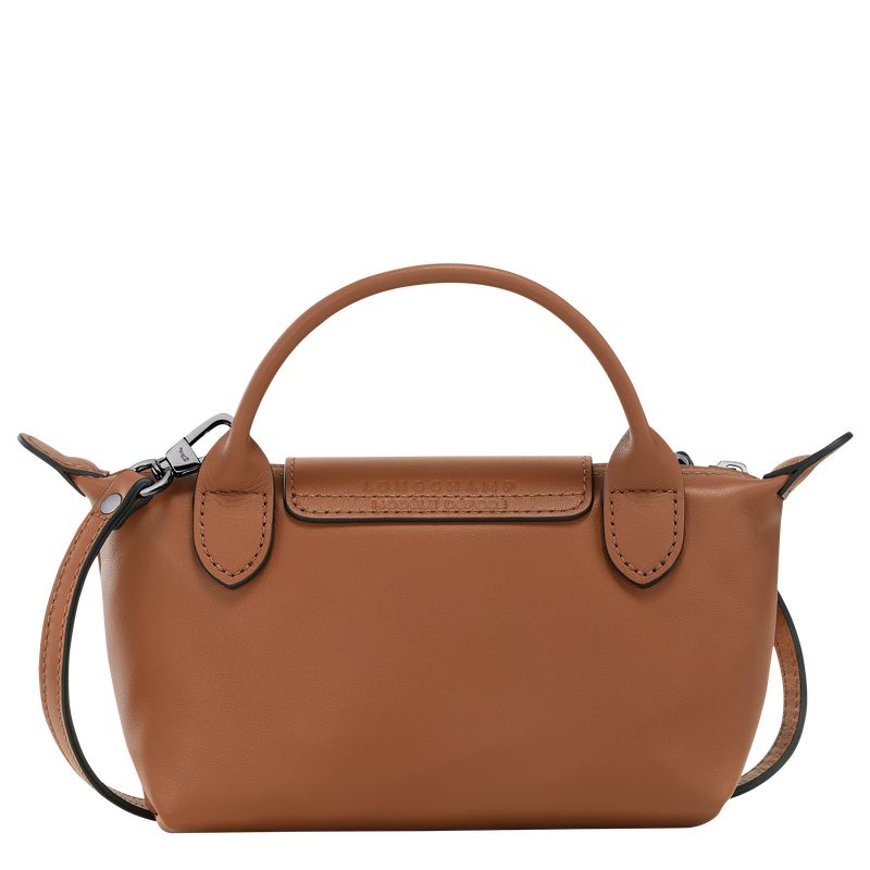 Longchamp Le Pliage Xtra XS Leather Pouches Dame Cognac | NOMQ8399