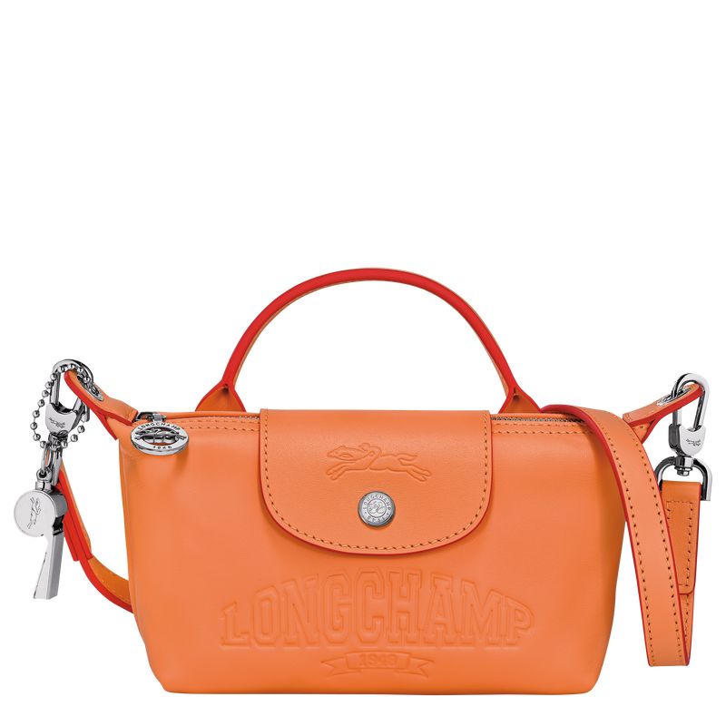 Longchamp Le Pliage Xtra XS Leather Pouches Dame Oransje | NOWN8686