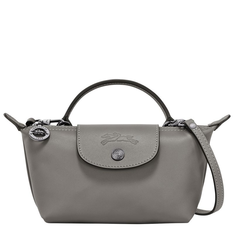 Longchamp Le Pliage Xtra XS Leather Pouches Dame Turtledove | NOYX8679