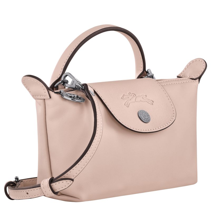 Longchamp Le Pliage Xtra XS Pouch Leather Mini Vesker Dame Nude | NOPJ9299