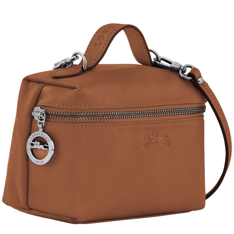 Longchamp Le Pliage Xtra XS Vanity Lær Crossbody Veske Dame Cognac | NOXY9017