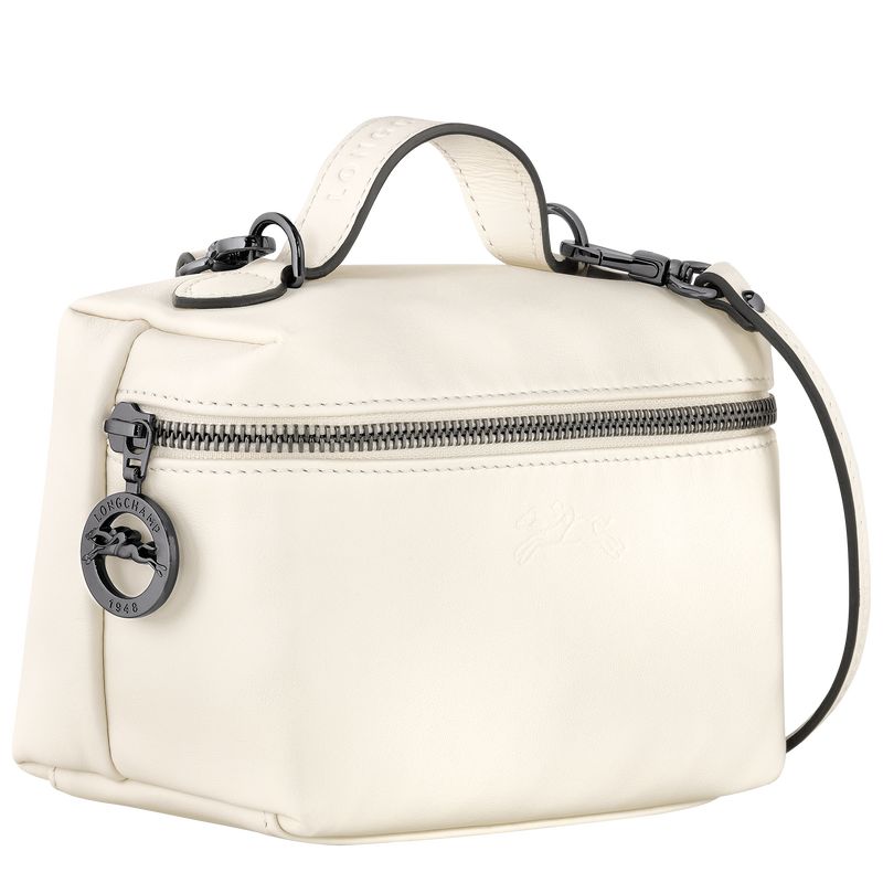 Longchamp Le Pliage Xtra XS Vanity Lær Crossbody Veske Dame Ecru | NOLI9015