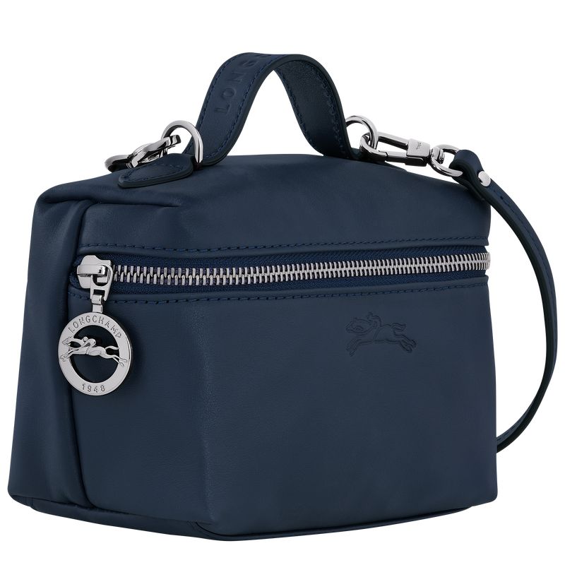 Longchamp Le Pliage Xtra XS Vanity Lær Mini Vesker Dame Marineblå | NOIL9405