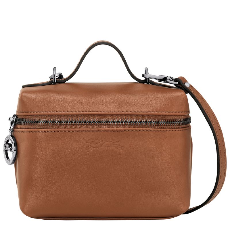 Longchamp Le Pliage Xtra XS Vanity Lær Mini Vesker Dame Cognac | NOWN9310