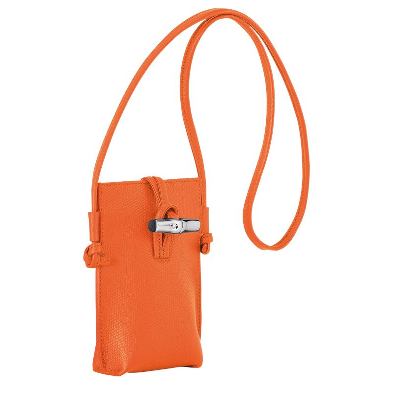 Longchamp Le Roseau 1 Leather Deksel Dame Oransje | NOLI8406