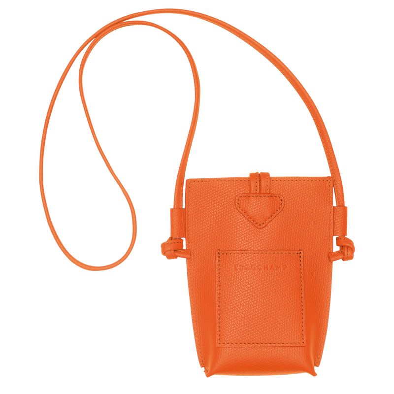 Longchamp Le Roseau 1 Leather Deksel Dame Oransje | NOLI8406