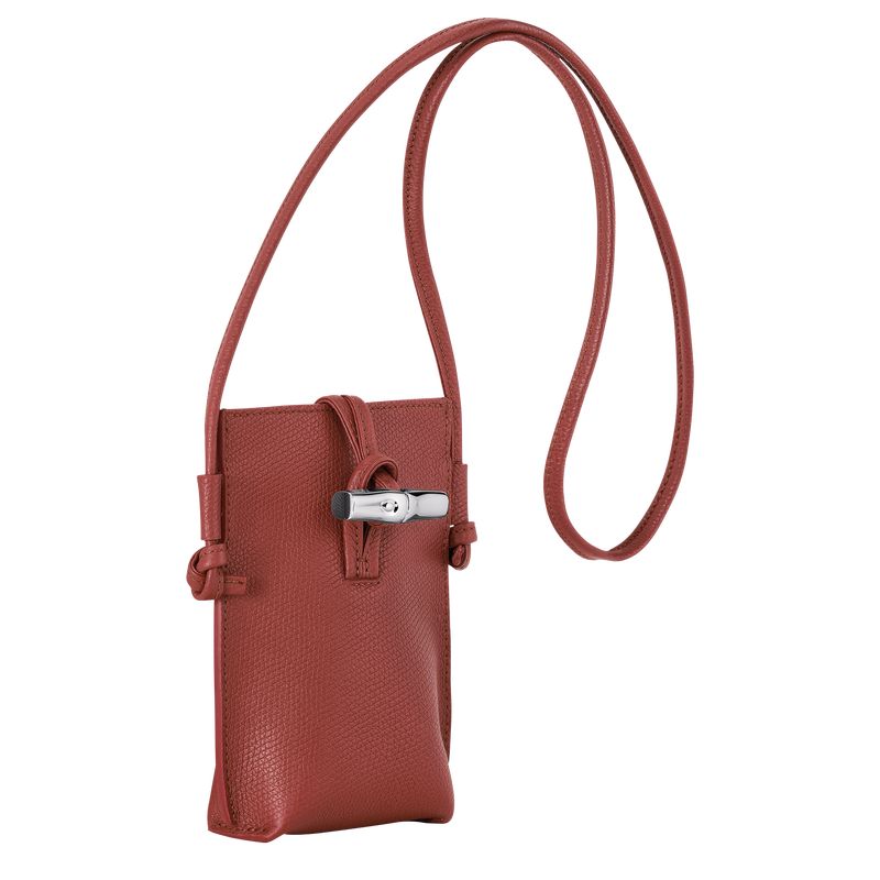 Longchamp Le Roseau 1 Leather Deksel Dame Chestnut | NOIL8380