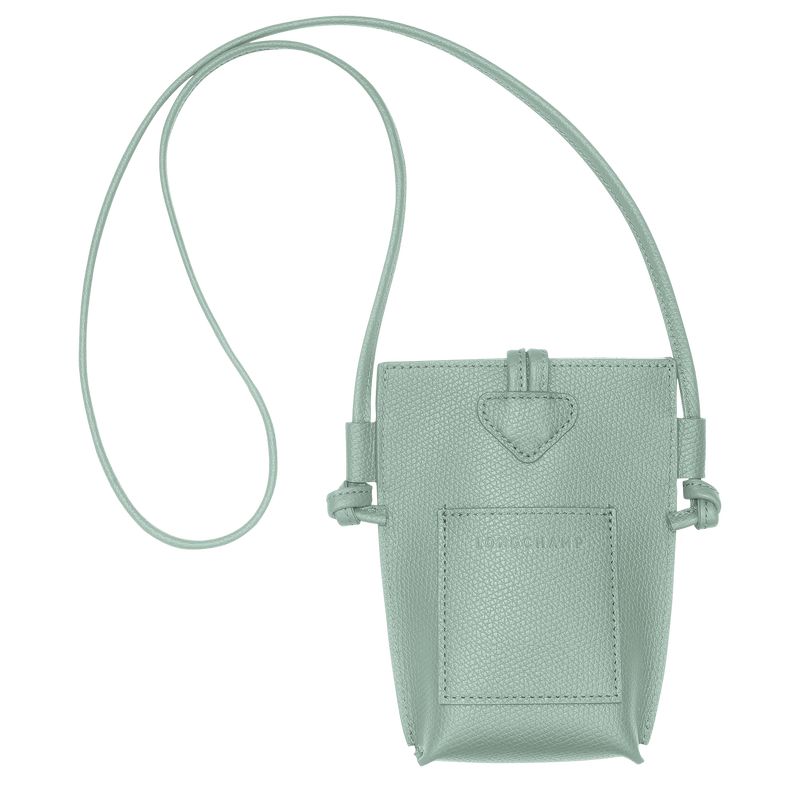 Longchamp Le Roseau 1 Leather Deksel Dame Celadon | NOJP8408