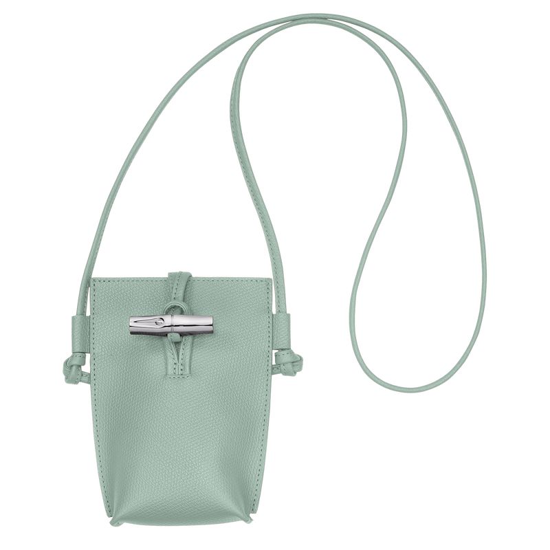 Longchamp Le Roseau 1 Leather Deksel Dame Celadon | NOJP8408