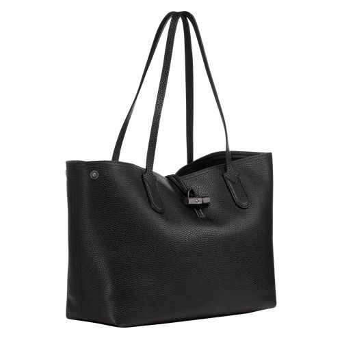 Longchamp Le Roseau Essential L Tote Leather Skulderveske Dame Svarte | NOXY8820