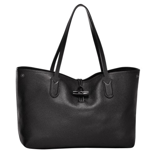 Longchamp Le Roseau Essential L Tote Leather Skulderveske Dame Svarte | NOXY8820