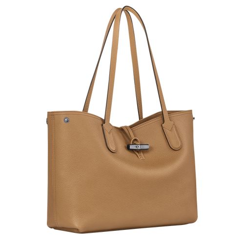 Longchamp Le Roseau Essential L Tote Leather Skulderveske Dame Fawn | NOCT8819