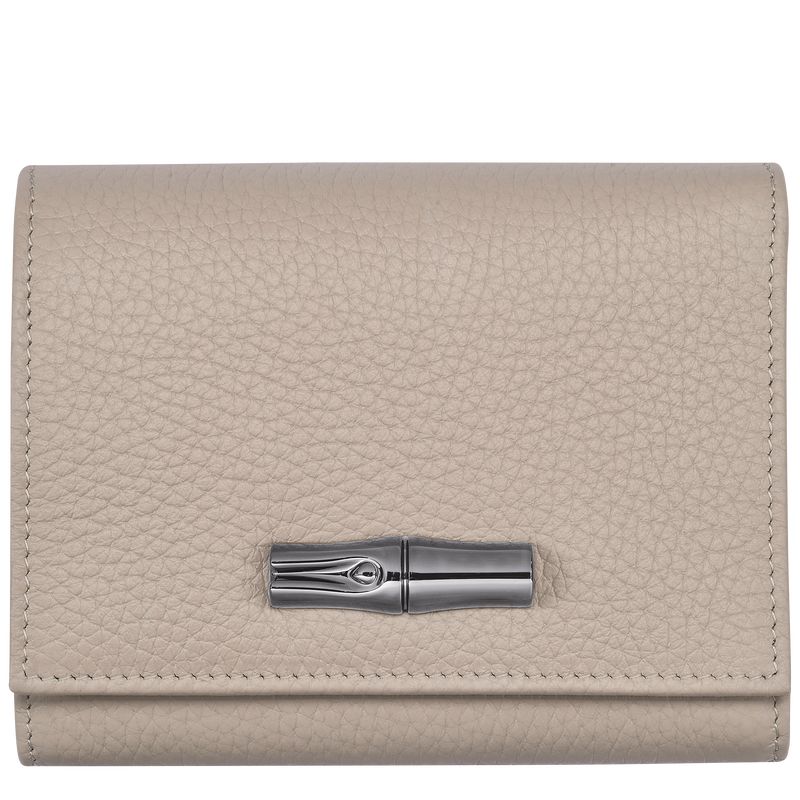 Longchamp Le Roseau Essential Leather Lommebok Dame Clay | NOJP8597