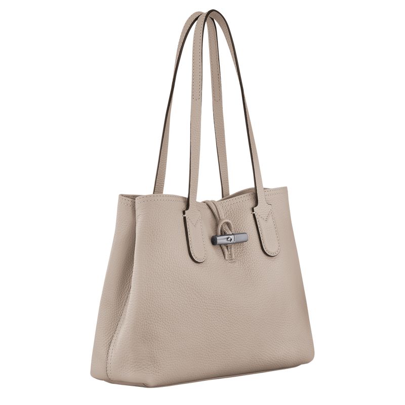 Longchamp Le Roseau Essential M Tote Leather Skulderveske Dame Clay | NOVR8863