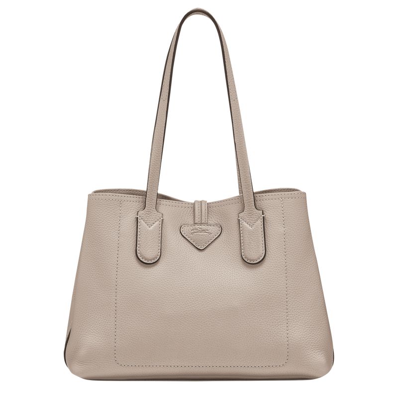 Longchamp Le Roseau Essential M Tote Leather Skulderveske Dame Clay | NOVR8863