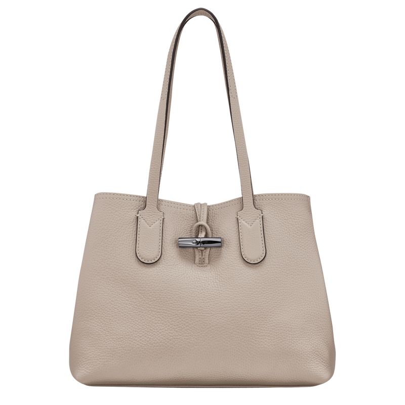 Longchamp Le Roseau Essential M Tote Leather Skulderveske Dame Clay | NOVR8863