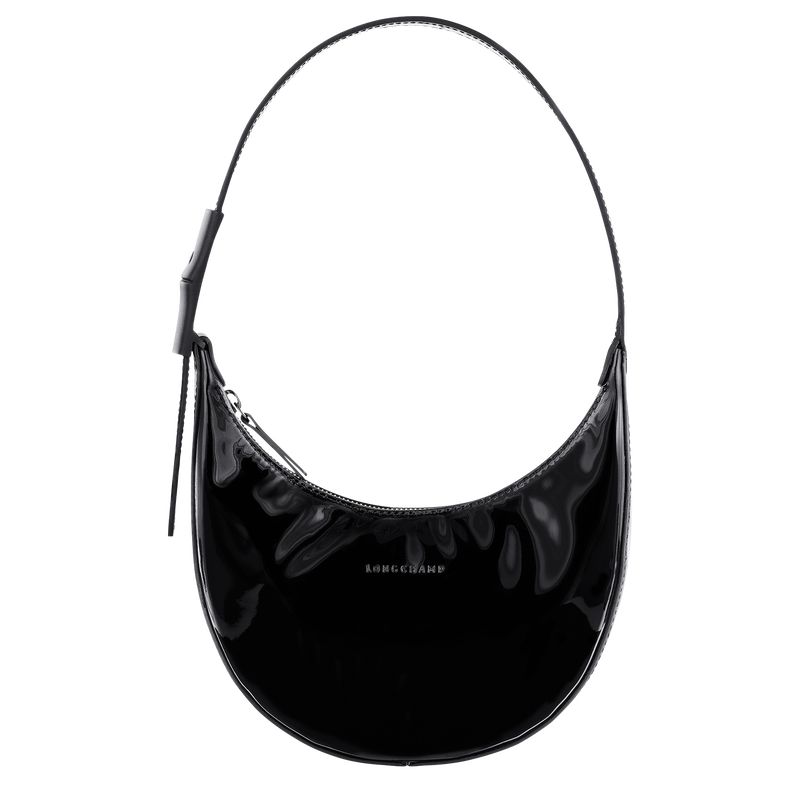 Longchamp Le Roseau Essential S Hobo Leather Skulderveske Dame Svarte | NOMQ8867