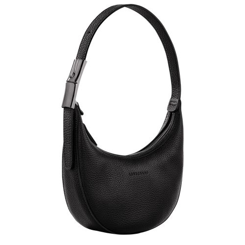 Longchamp Le Roseau Essential S Hobo Leather Skulderveske Dame Svarte | NOHA8825