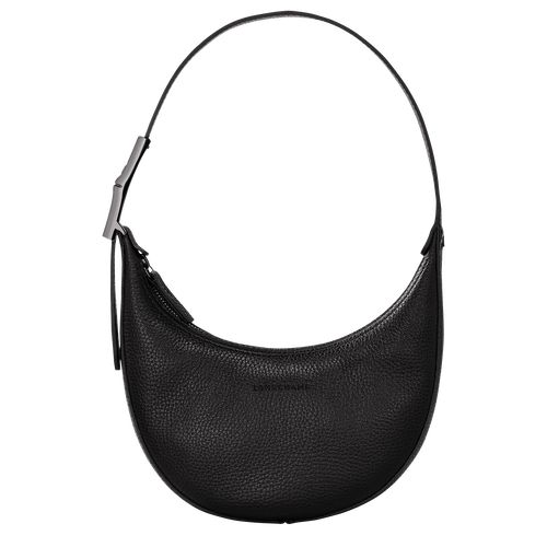 Longchamp Le Roseau Essential S Hobo Leather Skulderveske Dame Svarte | NOHA8825