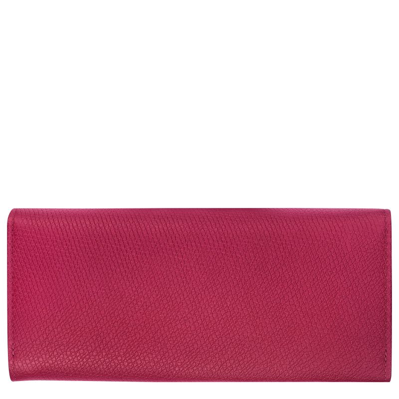 Longchamp Le Roseau Flap Leather Lommebok Dame Beetroot | NOCT8550