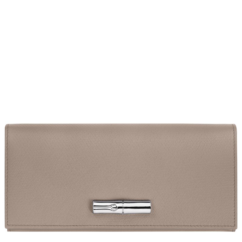 Longchamp Le Roseau Flap Leather Lommebok Dame Clay | NOKO8546