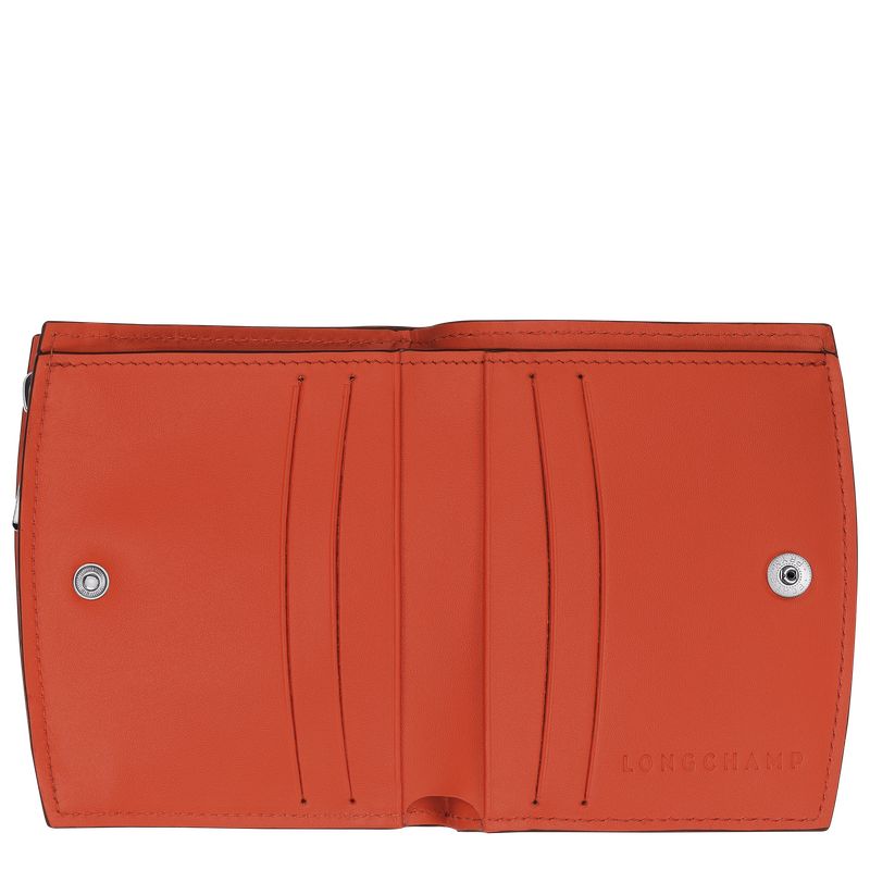 Longchamp Le Roseau Leather Lommebok Dame Paprika | NOJP8564