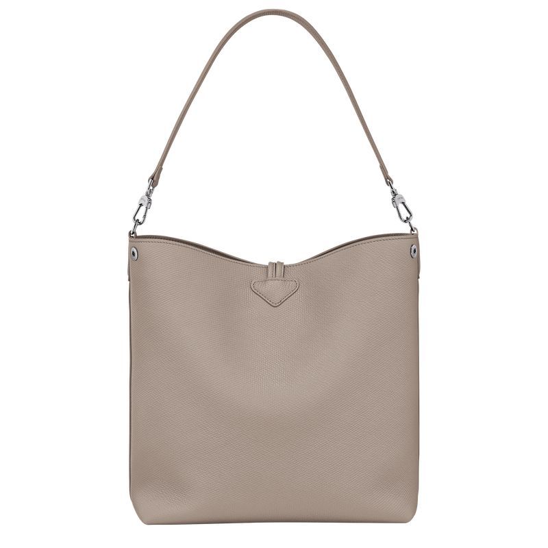 Longchamp Le Roseau M Shoulder Leather Skulderveske Dame Clay | NOOK8849