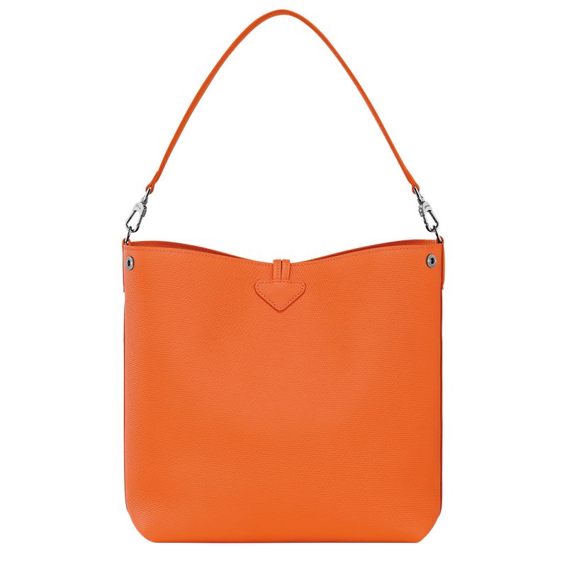 Longchamp Le Roseau M Shoulder Leather Skulderveske Dame Oransje | NOIL8848