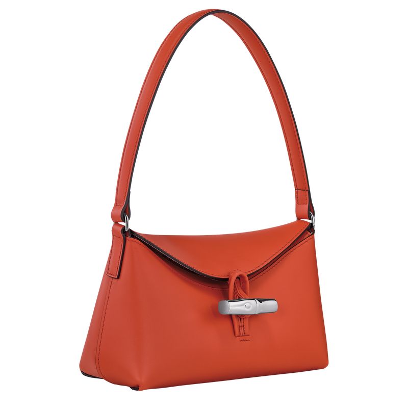 Longchamp Le Roseau S Hobo Leather Skulderveske Dame Paprika | NOJP8876