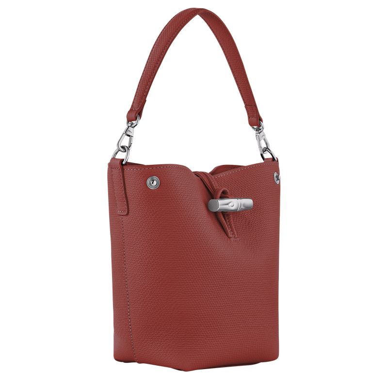 Longchamp Le Roseau XS Bucket Leather Crossbody Veske Dame Chestnut | NOJP8961