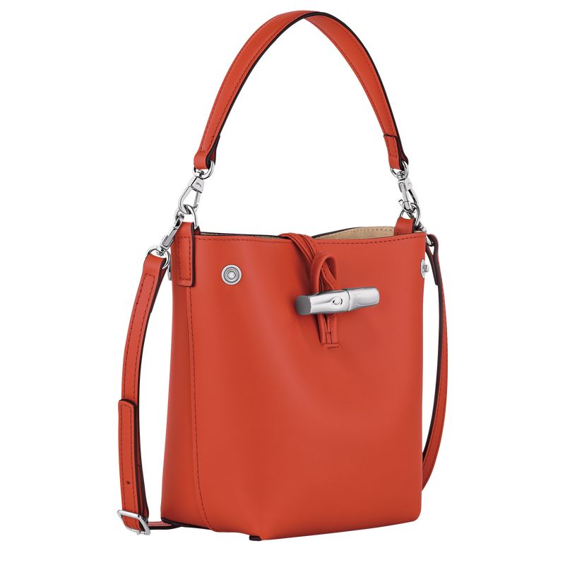 Longchamp Le Roseau XS Bucket Leather Mini Vesker Dame Paprika | NOKO9395