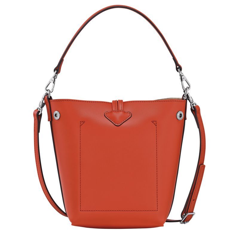 Longchamp Le Roseau XS Bucket Leather Mini Vesker Dame Paprika | NOKO9395