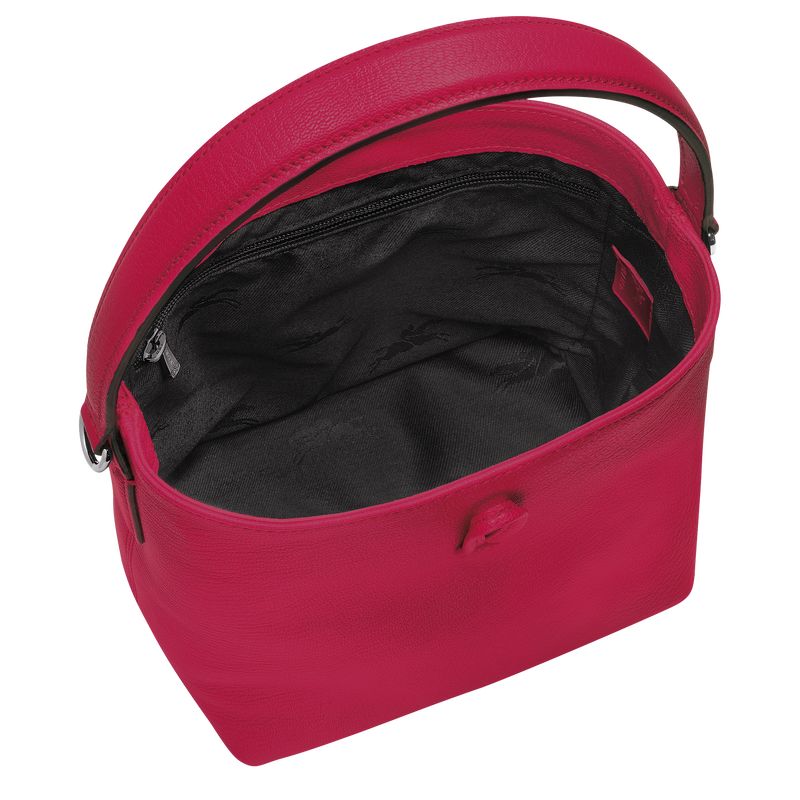 Longchamp Le Roseau XS Bucket Leather Mini Vesker Dame Magenta | NOXY9392