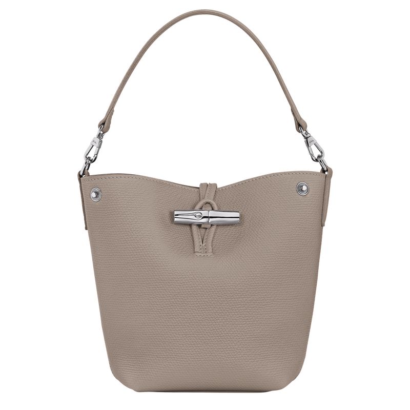 Longchamp Le Roseau XS Bucket Leather Mini Vesker Dame Clay | NOBE9332