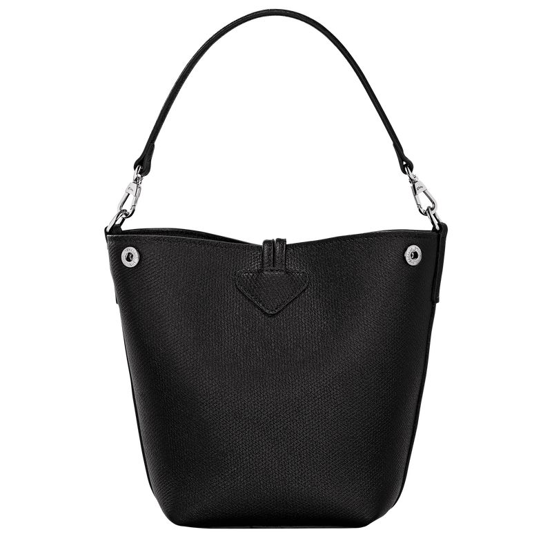 Longchamp Le Roseau XS Bucket Leather Mini Vesker Dame Svarte | NOVR9331