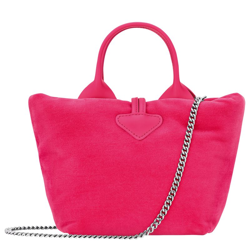 Longchamp Le Roseau XS Handbag Canvas Mini Vesker Dame Rosa | NOKO9274