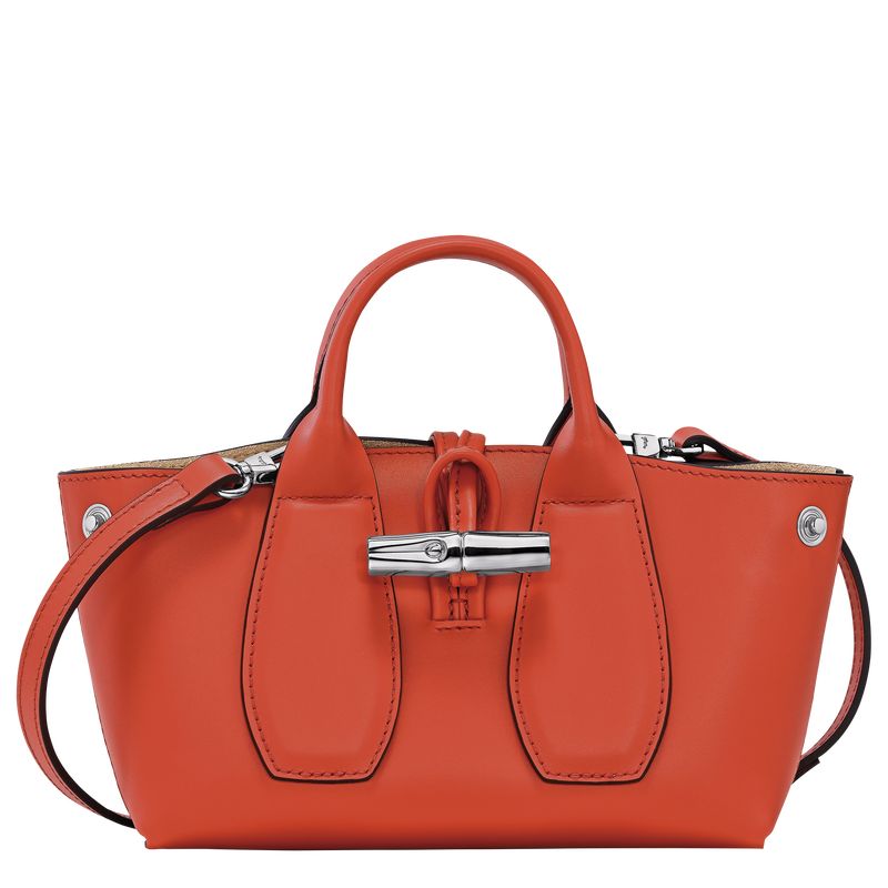 Longchamp Le Roseau XS Handbag Leather Mini Vesker Dame Paprika | NOIL9368