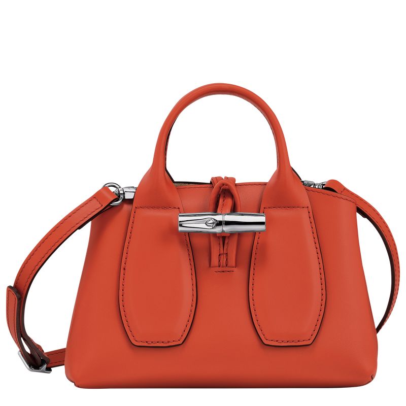 Longchamp Le Roseau XS Handbag Leather Mini Vesker Dame Paprika | NOIL9368