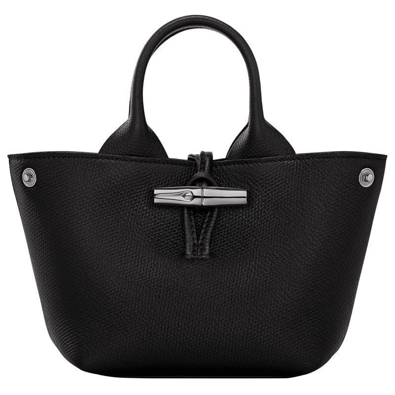 Longchamp Le Roseau XS Handbag Leather Mini Vesker Dame Svarte | NOGS9323