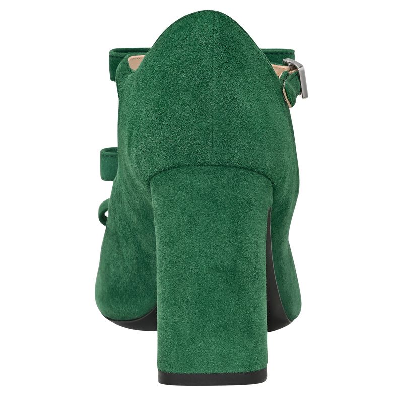 Longchamp Leather Høye Hæler Dame Thyme | NOOK7653