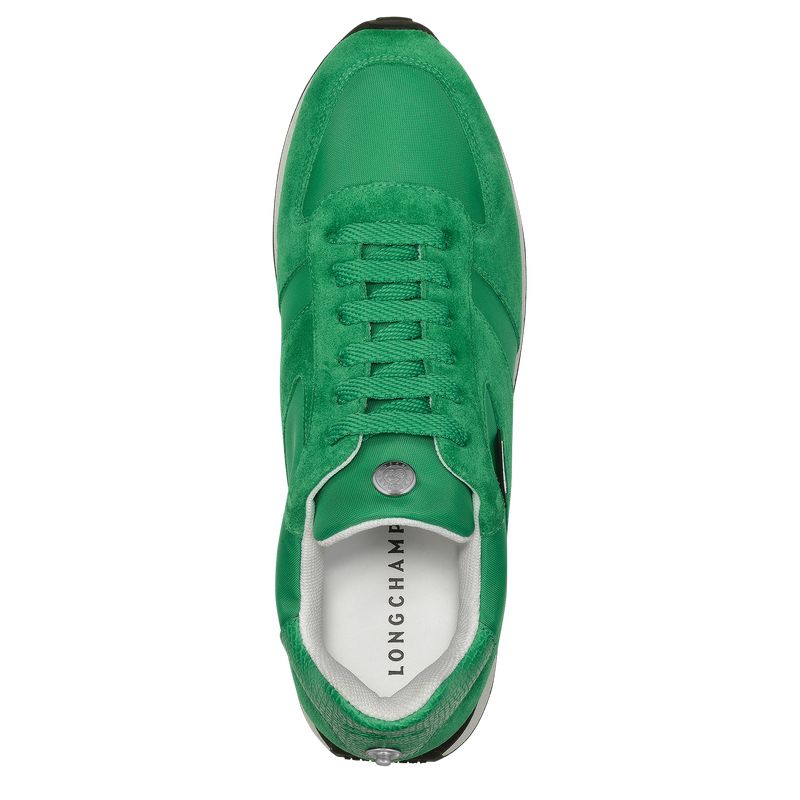 Longchamp Leather Sneakers Dame Grønn | NOKO7679