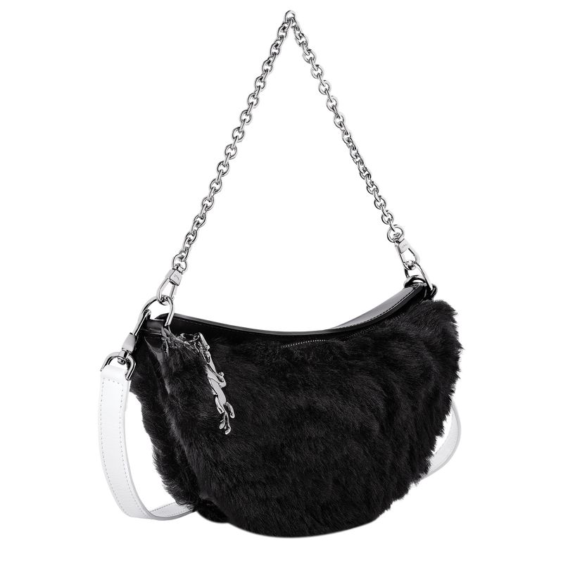 Longchamp Smile S Crossbody Leather Skulderveske Dame Svarte | NOZU8873