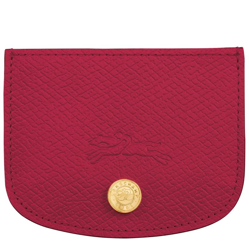 Longchamp Épure Leather Kortholder Dame Magenta | NOTC8524