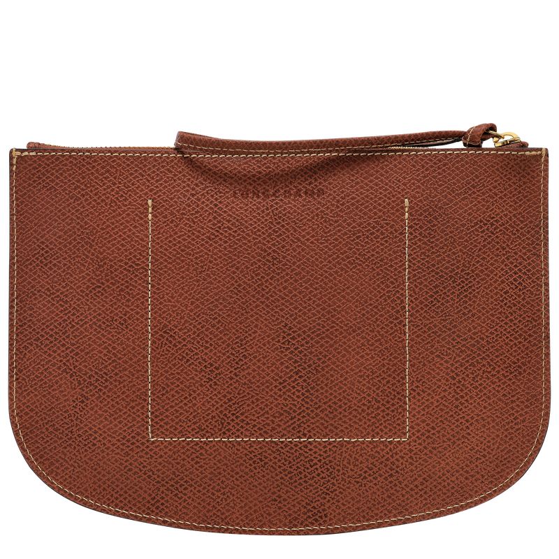 Longchamp Épure Leather Pouches Dame Brune | NOPJ8694